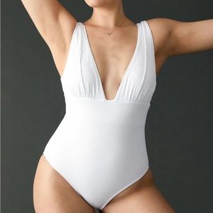 Andie Swim Mykonos One-Piece White Small NWT